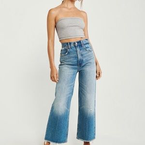 Abercrombie & Fitch Grey Knit Tube Top